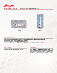 Thumbnail of document Data Sheet - 200/300 Durablock Solid Plastic Stationary Gage